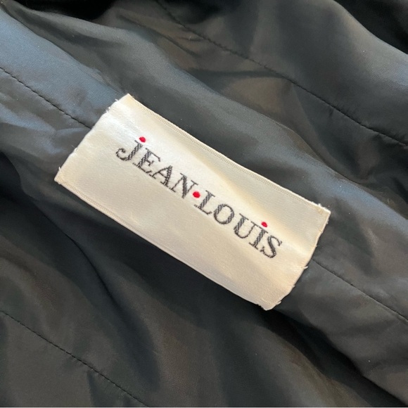 Jean Louis Black Vintage Wool Crepe Dress Fringed Trim Size 12 Medium RARE - Picture 6 of 12